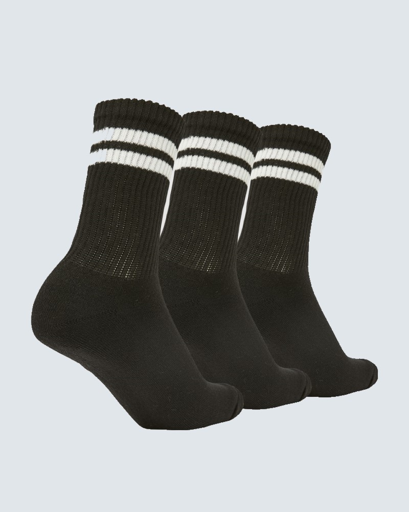 ELLESSE PULLO 3 PACK SOCKS - BLACK