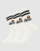 ELLESSE PULLO 3 PACK SOCKS - WHITE