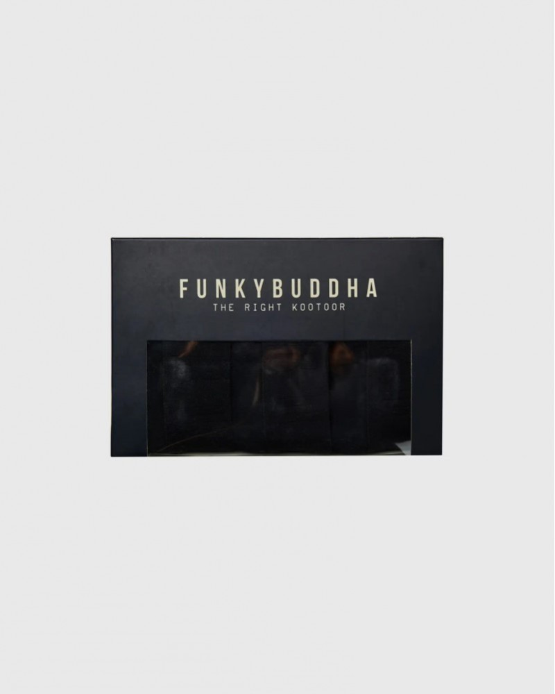 FUNKYBUDDHA BOXER SHORTS 3PACK - BLACK