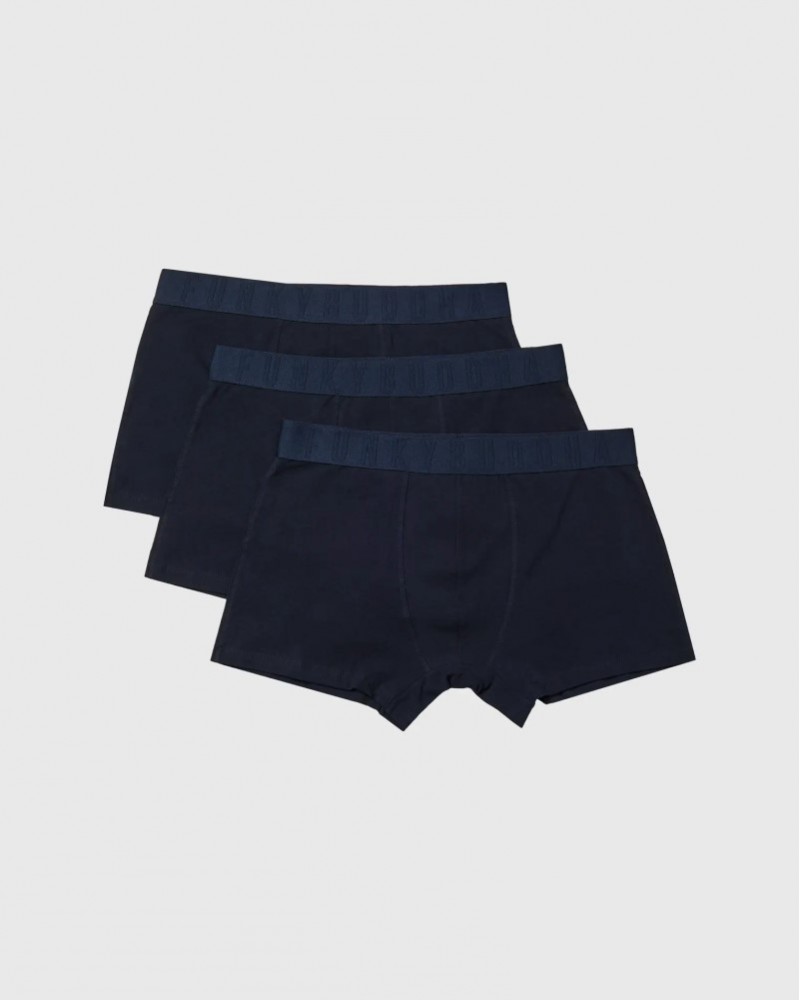 FUNKYBUDDHA BOXER SHORTS 3PACK - NAVY