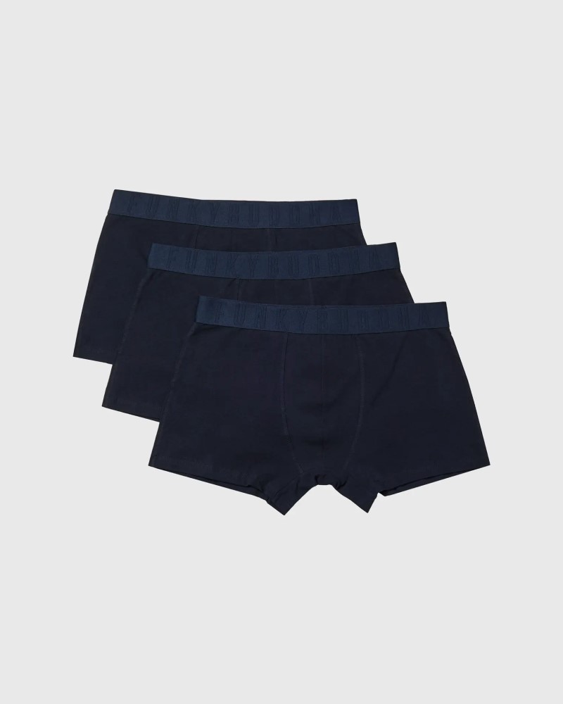 FUNKYBUDDHA BOXER SHORTS 3PACK - NAVY