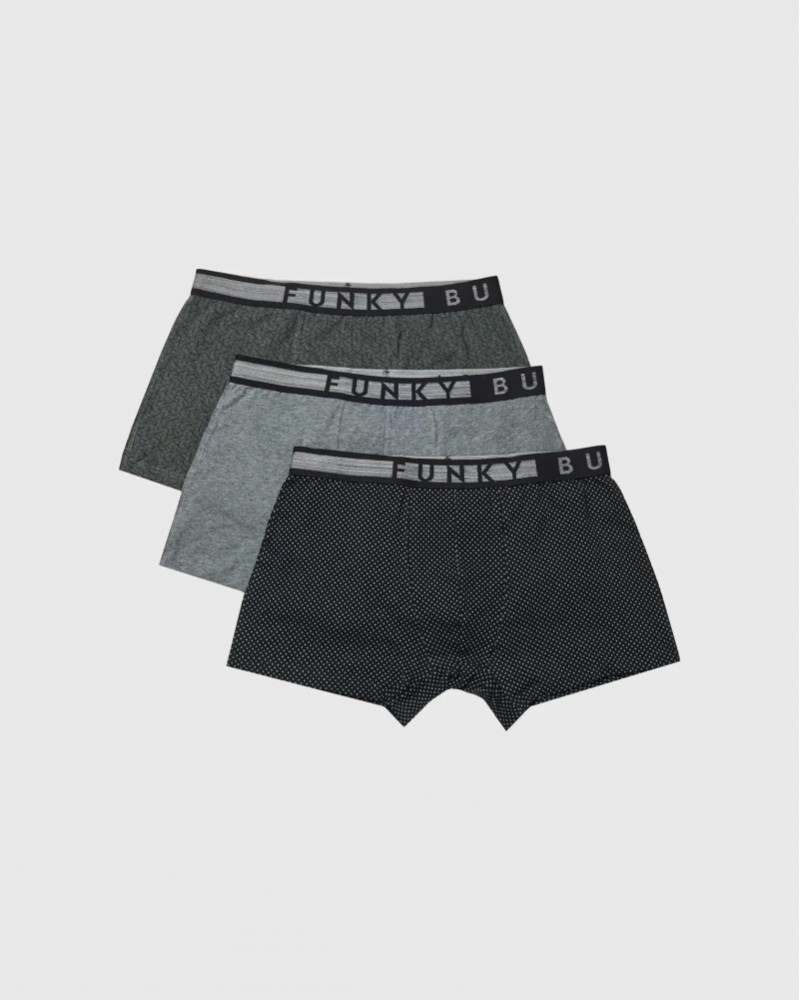 FUNKYBUDDHA BOXER SHORTS 3PACK - MULTI