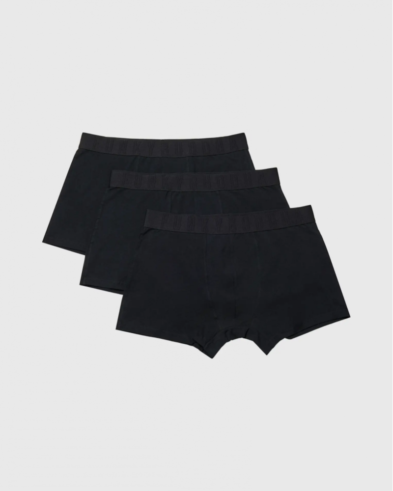 FUNKYBUDDHA BOXER SHORTS 3PACK - BLACK