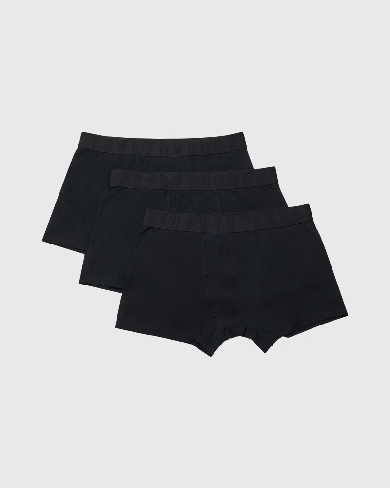 FUNKYBUDDHA BOXER SHORTS 3PACK - BLACK