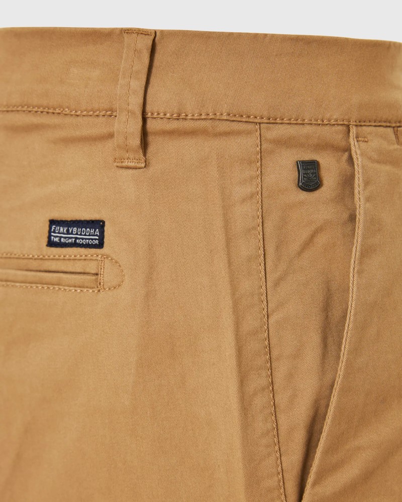 FUNKYBUDDHA ESSENTIAL CHINO ΒΕΡΜΟΥΔΑ - BEIGE