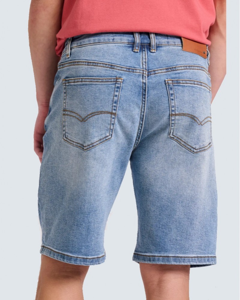 FUNKYBUDDHA ESSENTIAL DENIM SHORTS - BLUE