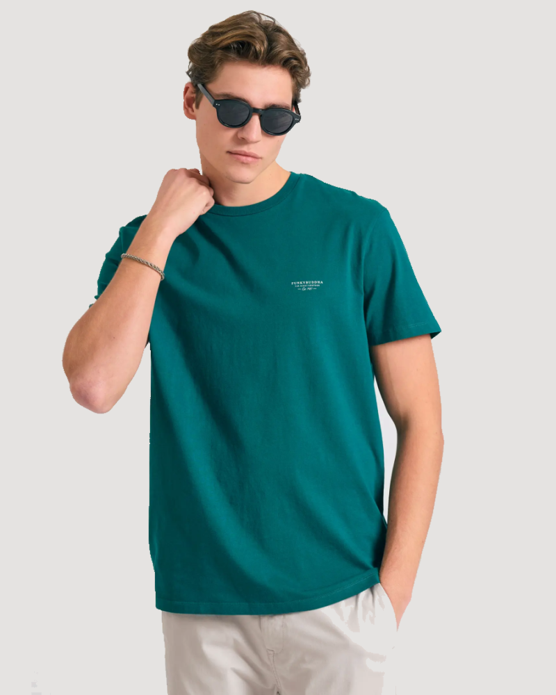 FUNKYBUDDHA ΑΝΔΡΙΚΟ T-SHIRT BASIC - EMERALD