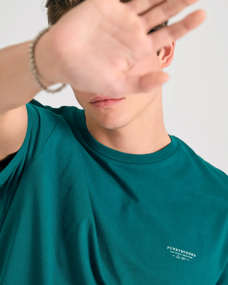 FUNKYBUDDHA ΑΝΔΡΙΚΟ T-SHIRT BASIC - EMERALD