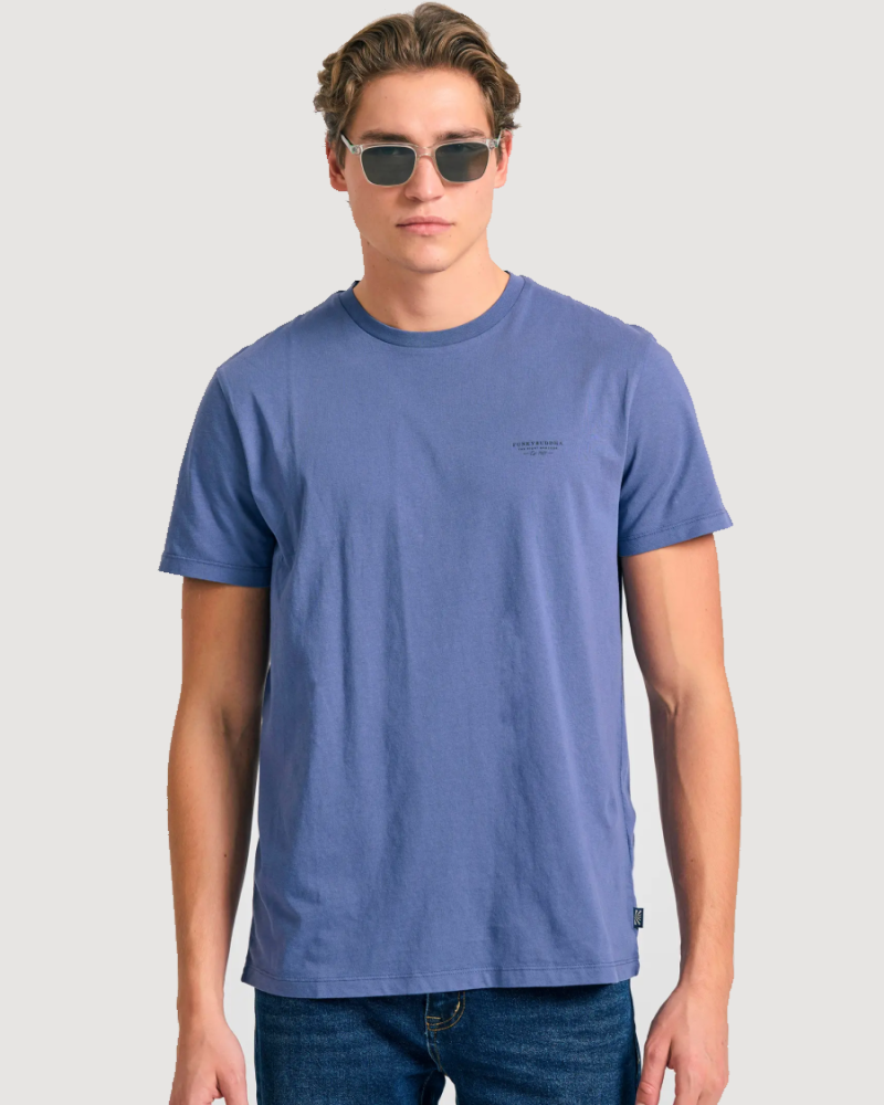 FUNKYBUDDHA ΑΝΔΡΙΚΟ T-SHIRT BASIC - INDIGO