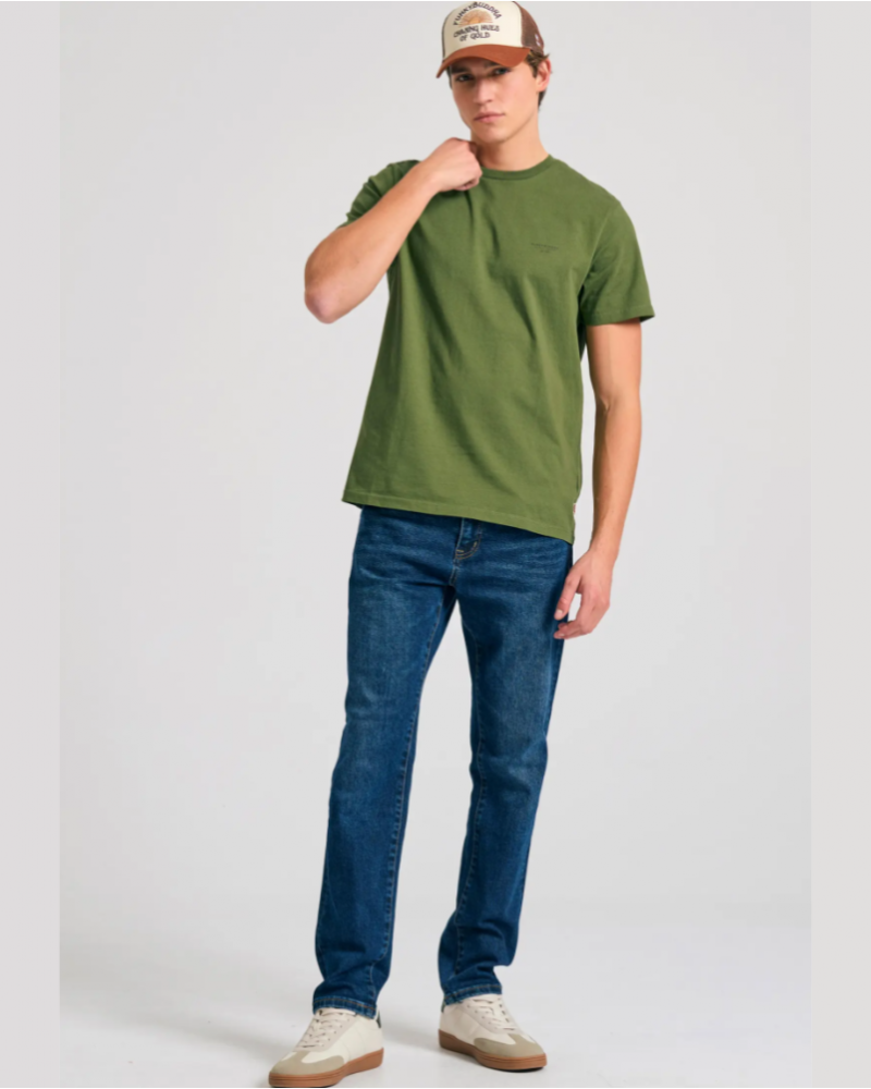 FUNKYBUDDHA ΑΝΔΡΙΚΟ T-SHIRT BASIC - KHAKI