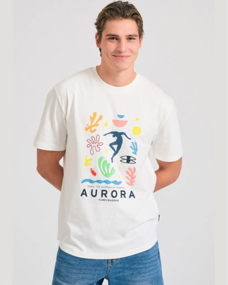 FUNKYBUDDHA GRAPHIC T-SHIRT - OFF WHITE