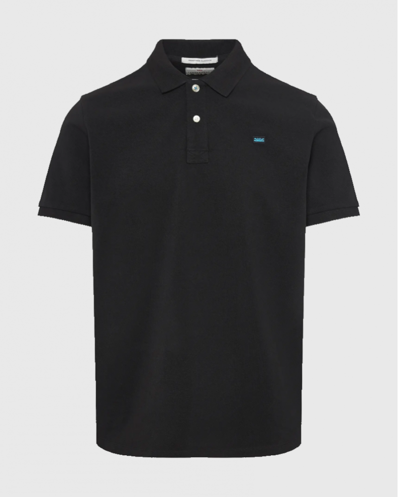 FUNKYBUDDHA ESSENTIAL POLO T-SHIRT - BLACK