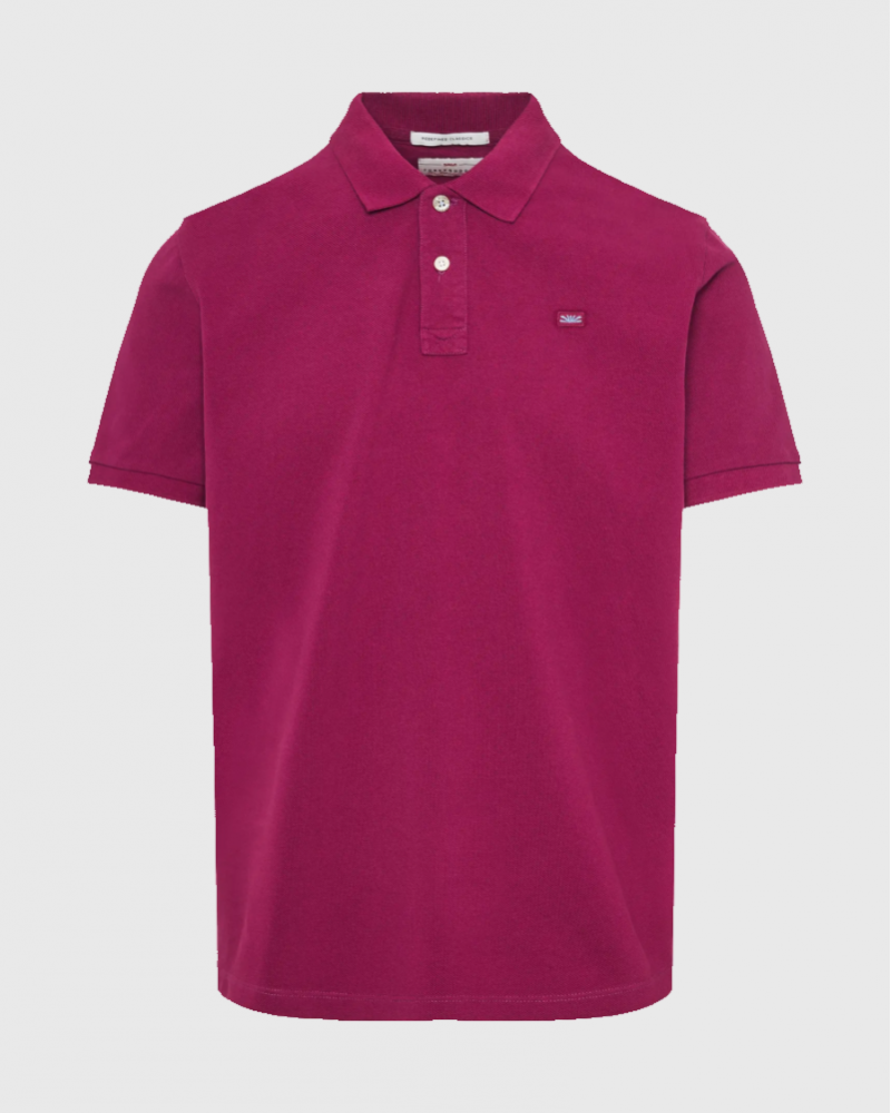 FUNKYBUDDHA ESSENTIAL POLO T-SHIRT - GRAPE