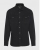 FUNKYBUDDHA DENIM SHIRT - BLACK