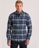 FUNKYBUDDHA ΚΑΡΟ FLANNEL ΠΟΥΚΑΜΙΣΟ - NAVY/WHITE