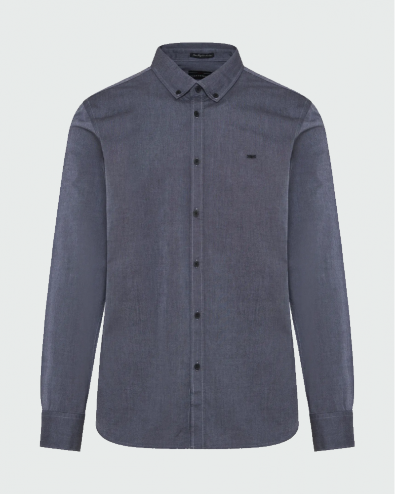 FUNKYBUDDHA BASIC SHIRT - DARK GREY