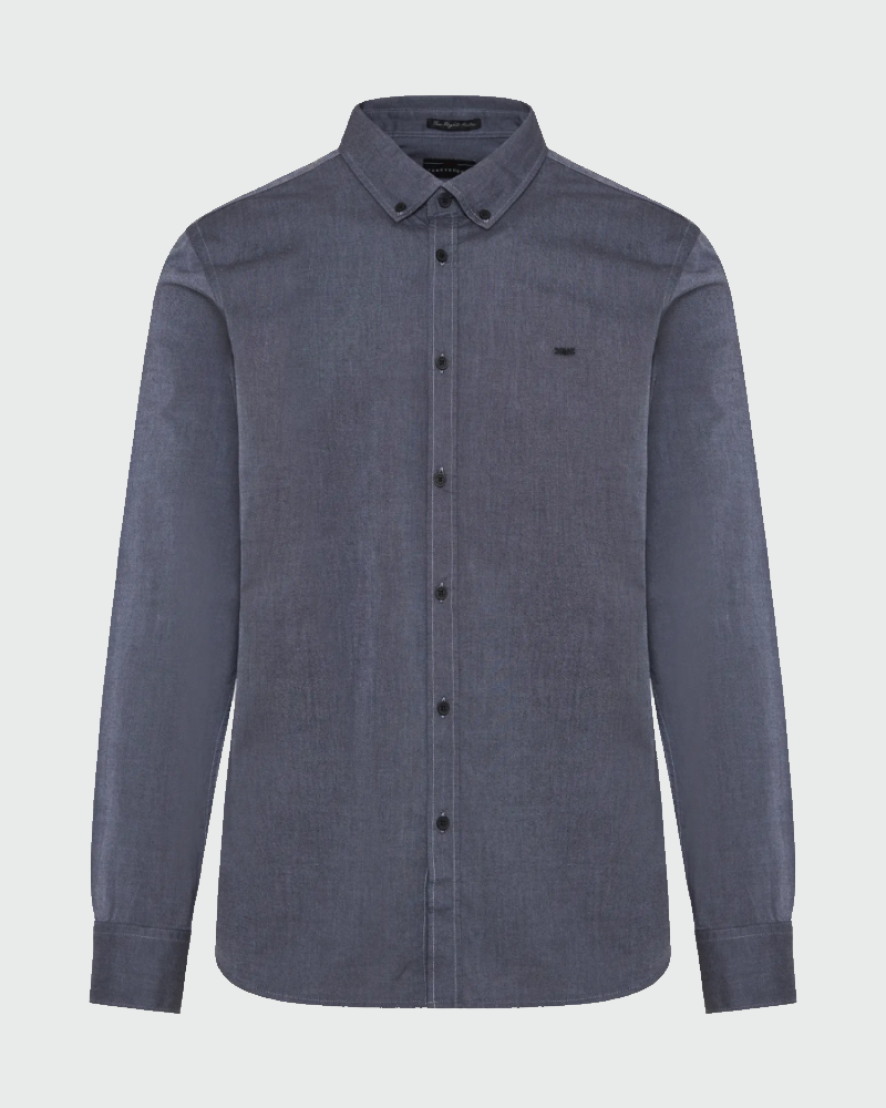 FUNKYBUDDHA BASIC SHIRT - DARK GREY