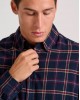 FUNKYBUDDHA ΚΑΡΟ FLANNEL ΠΟΥΚΑΜΙΣΟ - NAVY/CRANBERRY