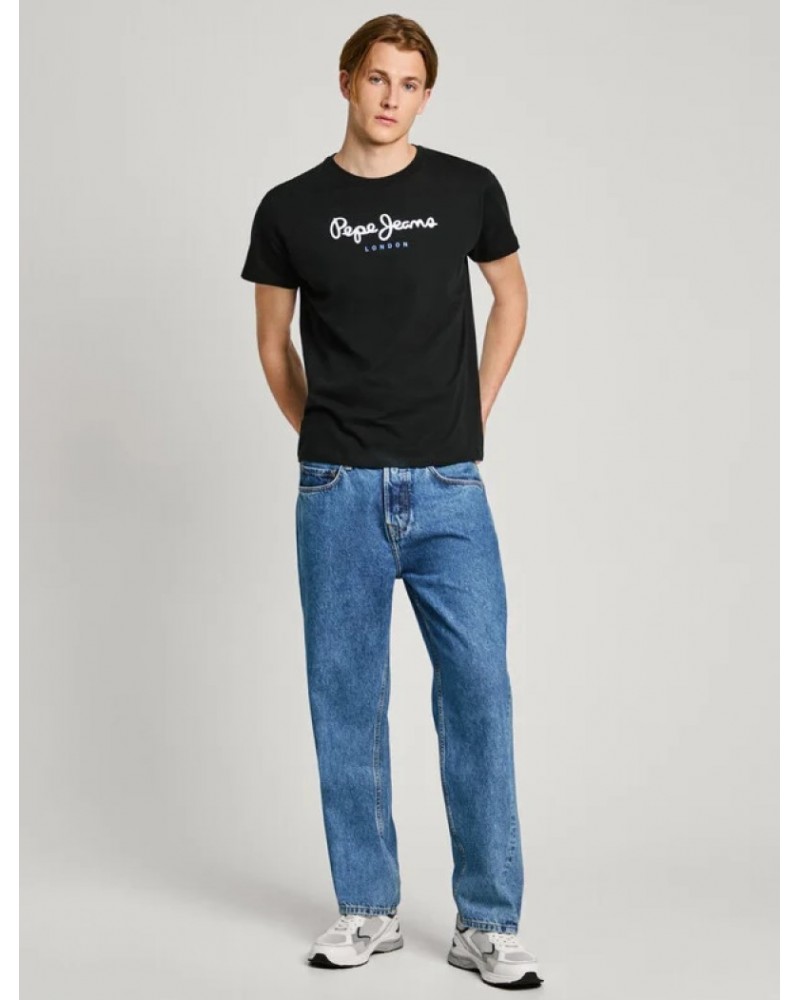 PEPE JEANS BASIC LOGO T-SHIRT - BLACK