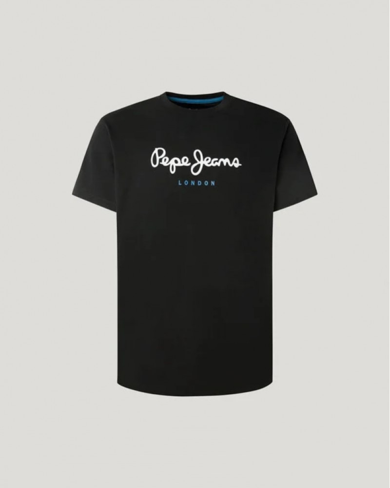 PEPE JEANS BASIC LOGO T-SHIRT - BLACK