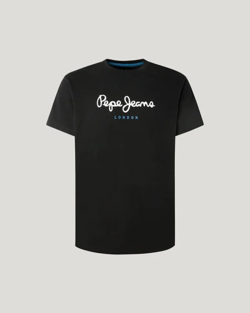 PEPE JEANS BASIC LOGO T-SHIRT - BLACK