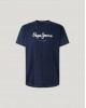 PEPE JEANS BASIC LOGO T-SHIRT - NAVY