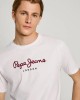 PEPE JEANS BASIC LOGO T-SHIRT - WHITE