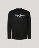 PEPE JEANS BASIC LOGO LONG T-SHIRT - BLACK