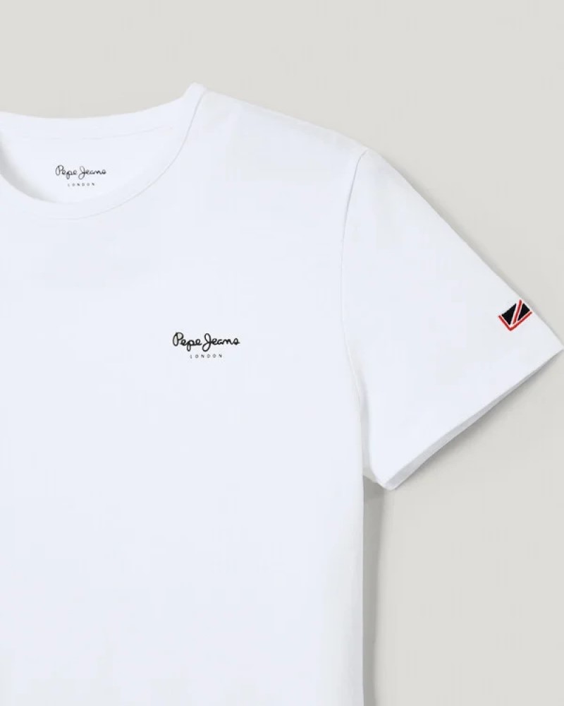 PEPE JEANS ORIGINAL LOGO T-SHIRT - WHITE